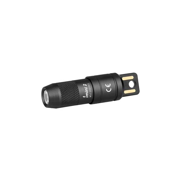 Olight iMini 2 EDC Schlüsselanhänger Taschenlampe, Schwarz, USB-C aufladbar, tragbar