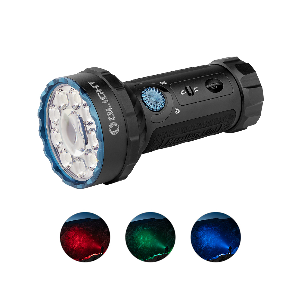 Olight Marauder Mini leistungsstarke LED Taschenlampe mit 7000 Lumen und 600 Metern Leuchtweite