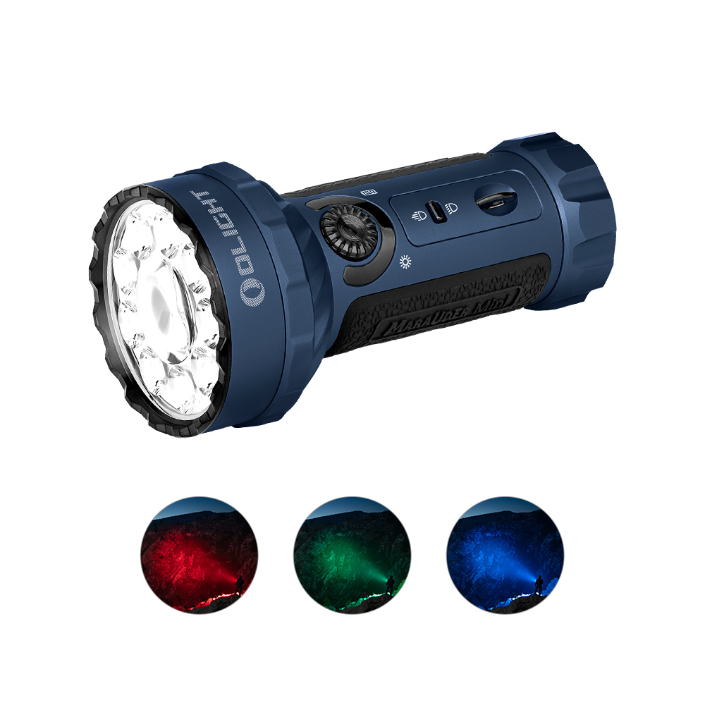 Olight Marauder Mini leistungsstarke LED Taschenlampe mit 7000 Lumen und 600 Metern Leuchtweite