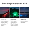 RGB-Taschenlampe mit rotem, grünem und blauem Licht. Camping-Sicherheit, Nachtsicht, Angeln.