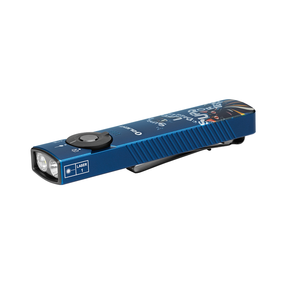 Olight Arkfeld Pro Klasse 1 EDC Taschenlampe mit UV Licht Laser und Weißlicht