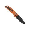 EDC Klappmesser Rubato 3 mit orangefarbenem Griff und schwarzer Klinge.