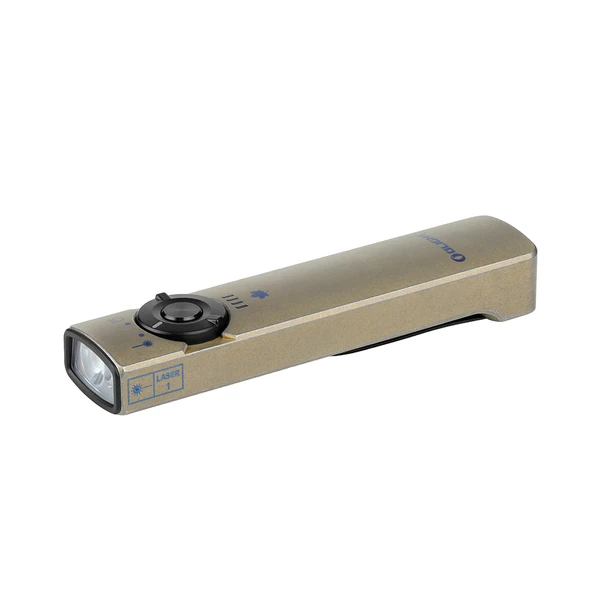Olight Arkfeld flache EDC-Taschenlampe, 1.000 Lumen, grün, tragbar, multifunktional mit Laser