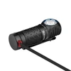 Olight Stirnlampe beim Laden, Schwarz, Magnetladekabel, Stirnleuchte mit Clip, Wasserdicht, Outdoor, Camping