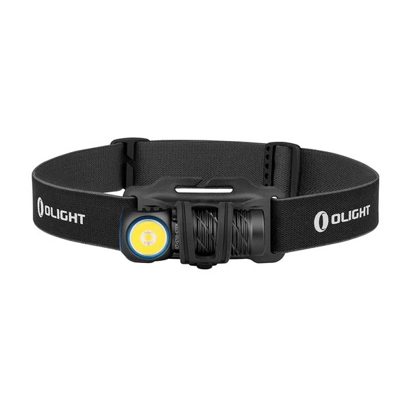 Olight LED Stirnlampe mit schwarzem Kopfband und Geschenk-Aktion im Lieferumfang