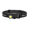 Olight Stirnlampe, schwarz, mit verstellbarem Riemen, perfekt für Outdoor-Aktivitäten.
