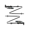 Faltbare Wanderstöcke, zusammenklappbar, verstellbar, schwarz, mit Handschlaufen für Trekking, Wandern.