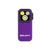 Olight Lila Oclip Pro EDC Clip-Leuchte Vorderansicht mit drei LED-Lichtquellen für Alltag und Camping. Nationales Geschenkset.of
