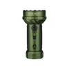 Grüne Olight Marauder Mini 2 Taschenlampe in Frontansicht mit Drehschalter für Outdoor-Abenteuer und Suchaktionen