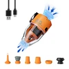 Olight Orange MAX PUMP 3 von oben mit Luftstromanzeige und diversen Düsen, ideal zum Aufblasen und Entleeren.