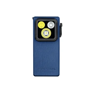 Olight blaue Oclip Ultra Frontansicht, kompaktes Cliplicht für den täglichen Gebrauch, Camping und Notfälle