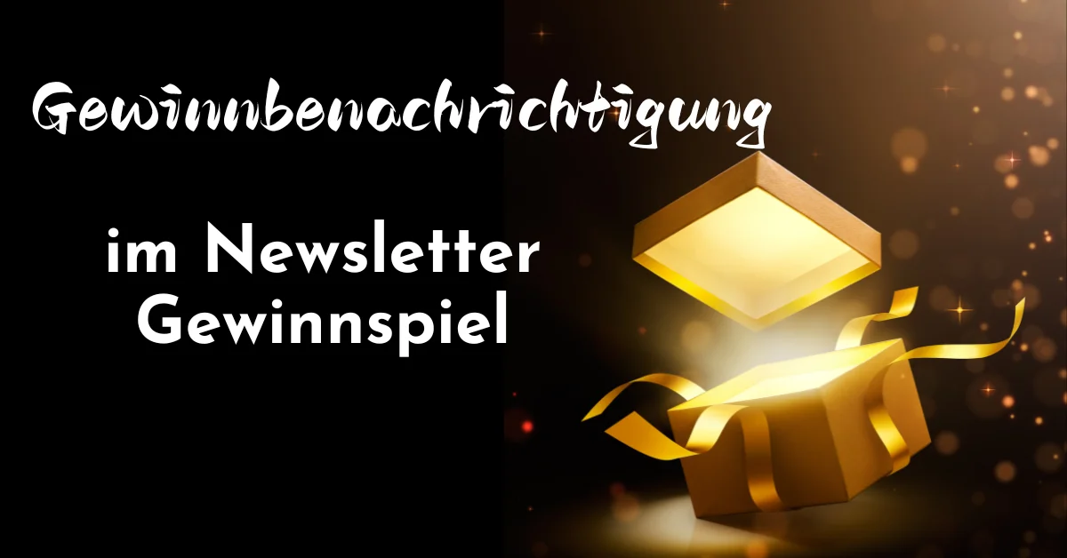 Newsletter Gewinnbenachrichtigung während des Black Friday Sales