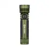 Olight Seeker 4 Pro Taschenlampe in Olivgrün mit strukturiertem Griff und Drehknopf für Outdoor-Aktivitäten.