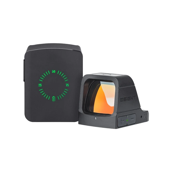 QSIGHT Rotpunktvisier mit separatem Display für Pegel und Batteriestand, schwarz