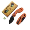 Kizer Halloween Taschenmesser mit orangefarbenem Griff, Kürbis-Design, schwarzer Klinge und Originalverpackung