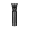 Schwarze Olight Seeker 4 Pro Taschenlampe in Frontansicht mit rutschfestem Griff für Outdoor und Camping