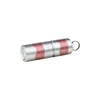 Olight I1R 2 Pro Silber Schlüsselanhängerlampe mit rot-gewelltem Muster und Ladefunktion, ideal für den täglichen Gebrauch