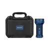 Blaue Olight Marauder 2 LED Taschenlampe mit robustem Gehäuse und LED-Anzeige für Outdoor-Einsätze