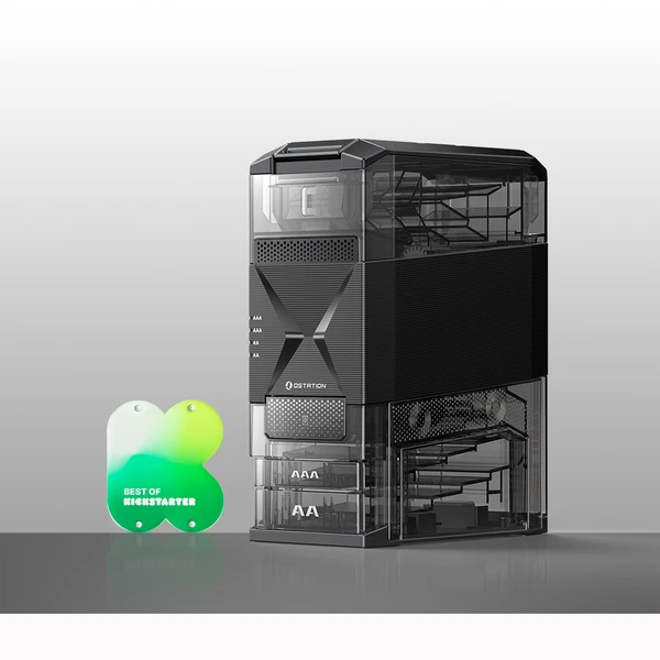 Olight Ostation 2 Pro schwarze wiederaufladbare Batterieladestation für AA/AAA Batterien und Lademanagement im Büro.