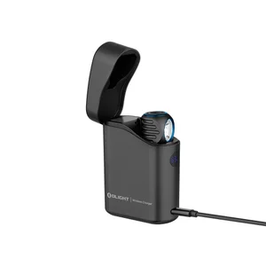 Olight Perun 3 Mini Schwarz Stirnlampe in kabelloser Ladebox, ideal für den mobilen Einsatz