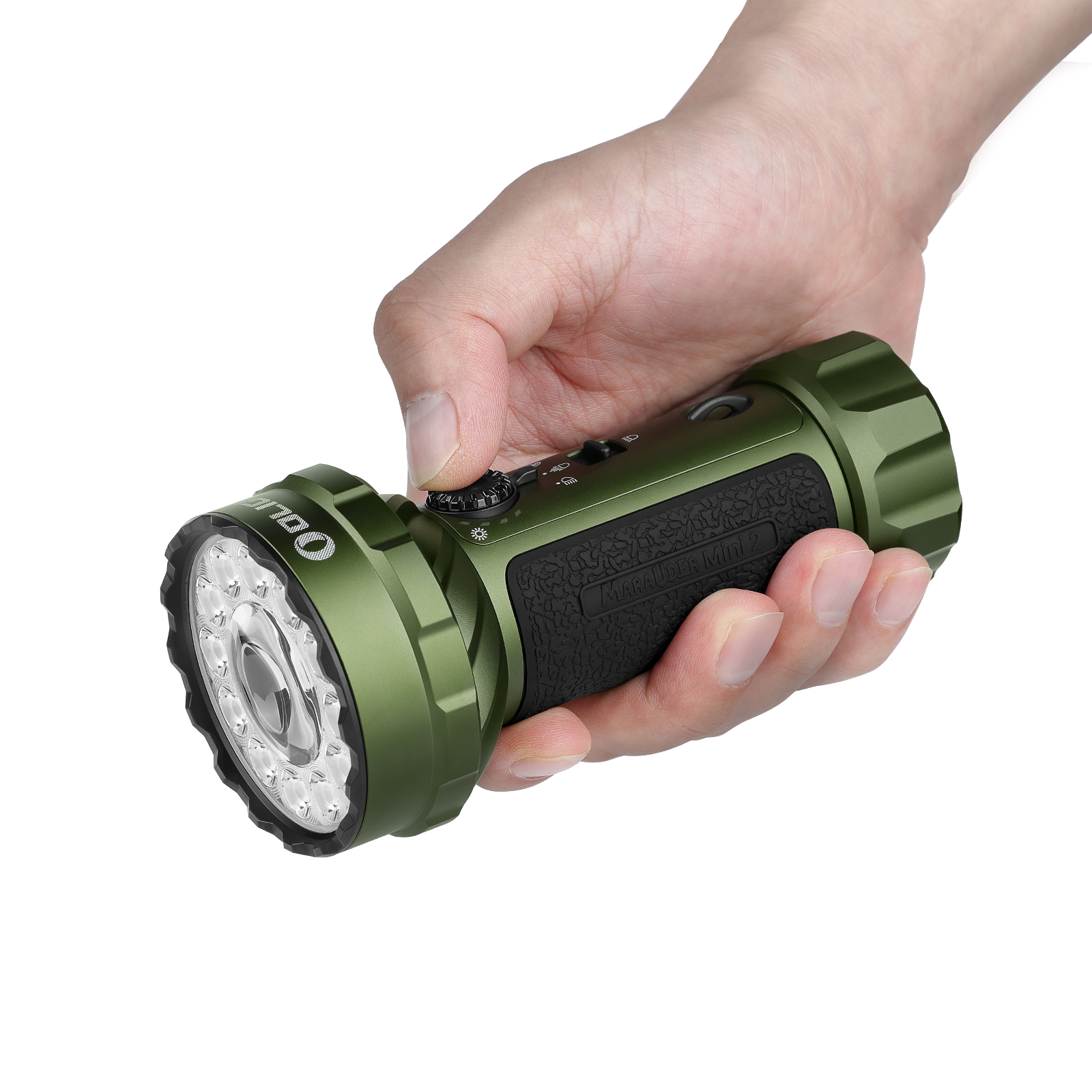 Marauder Mini 2 OD Green in der Hand f&uuml;r Camping und Outdoor-Abenteuer