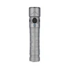 Olight Warrior Mini 3 Air Taschenlampe in Grau mit Gravur auf weißem Hintergrund