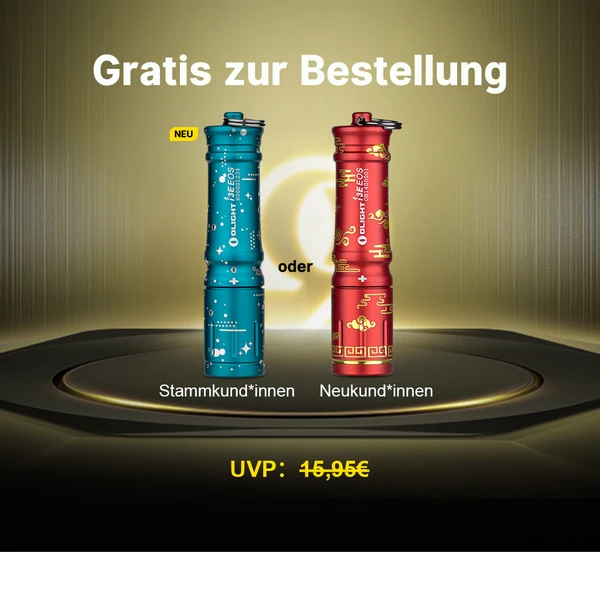 Olight Blaue und rote I3E EOS Schlüsselbundtaschenlampen für Outdoor-Beleuchtung