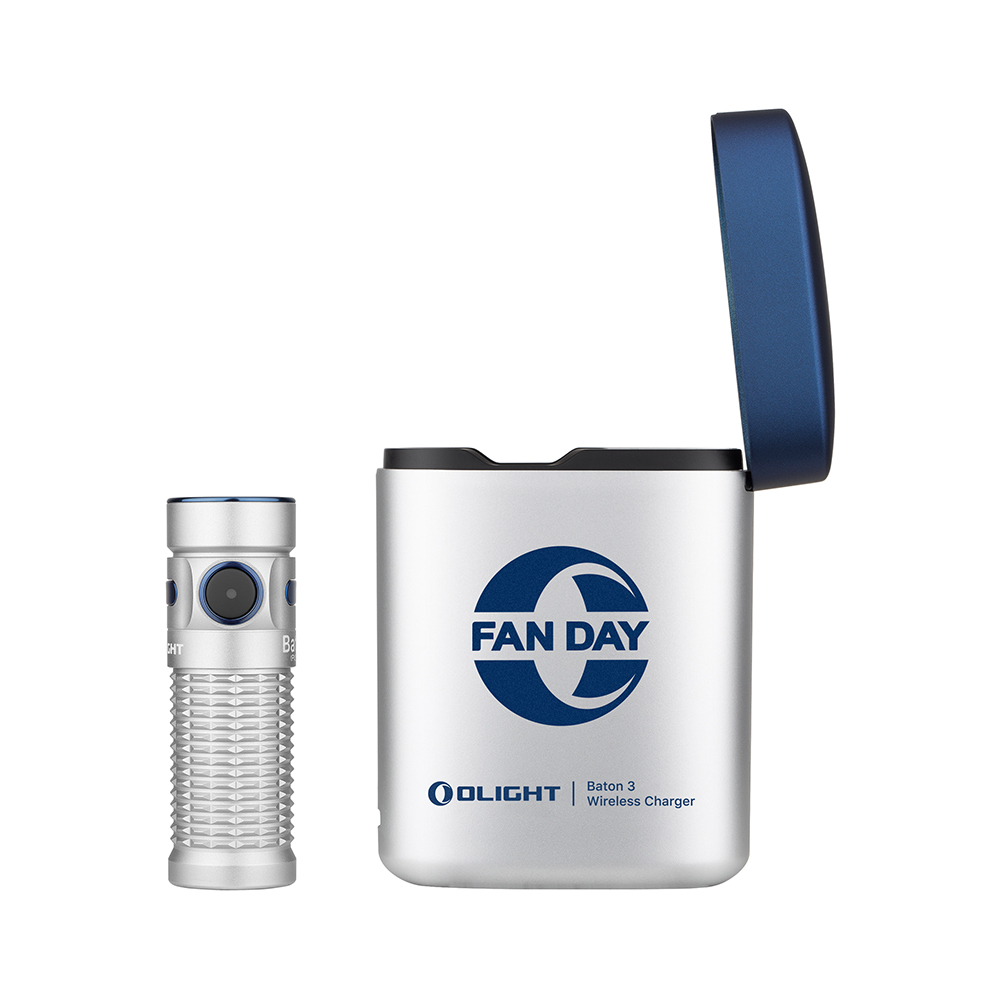 Olight Baton 3 Aufladbare Taschenlampe Kit mit Drahtlosem Ladecase