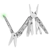 NexTool Multitool mit Zange, Schere, Feile und grün leuchtendem Detail auf weißem Hintergrund