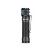 Schwarze Olight LED-Taschenlampe/Stirnlampe mit blauem Ring und Clip