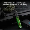 Oknife LK 2-in-1 Taschenmesser und Taschenlampe in Grün-Rot mit Outdoor-Ausrüstung