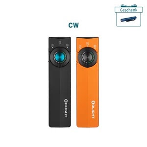 Olight ArkPro LED Taschenlampe in Schwarz und Orange mit UV-Licht und Laser für EDC und Outdoor-Einsatz