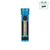 Olight Seeker 4 Pro Taschenlampe in Blau-Orange mit rutschfestem Griff und Holster-Geschenk für Outdoor-Einsätze
