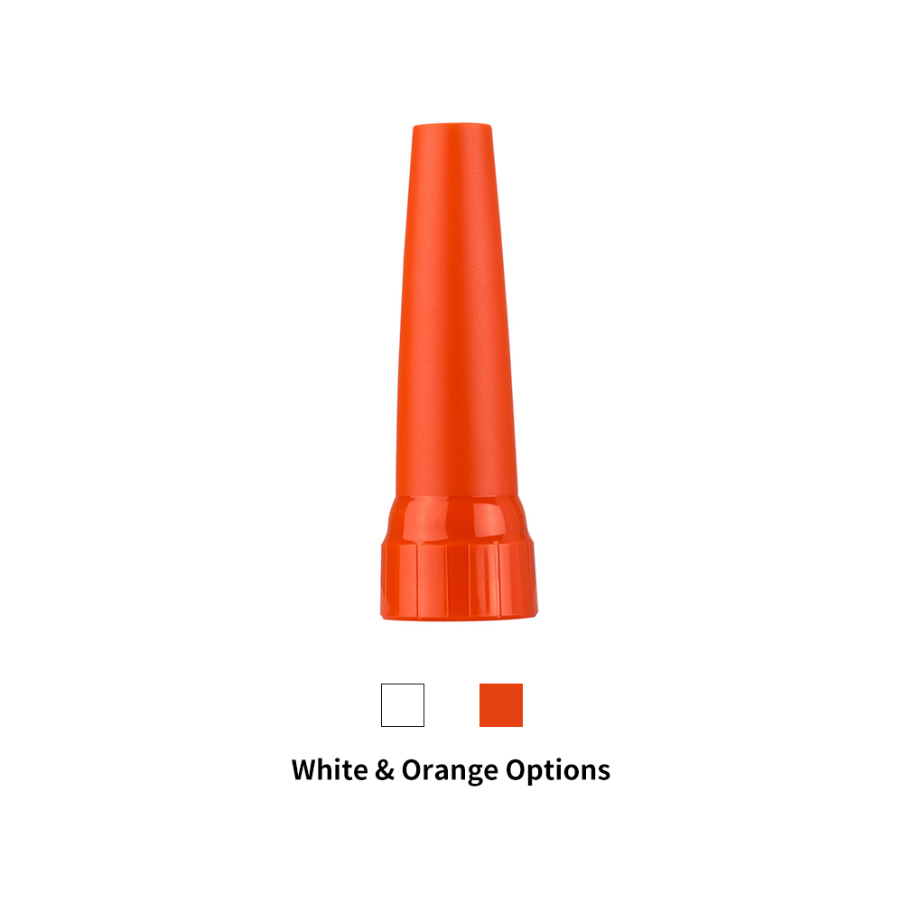Orangefarbene Silikondüse für Kartuschen mit weißer und orangefarbener Farbauswahl