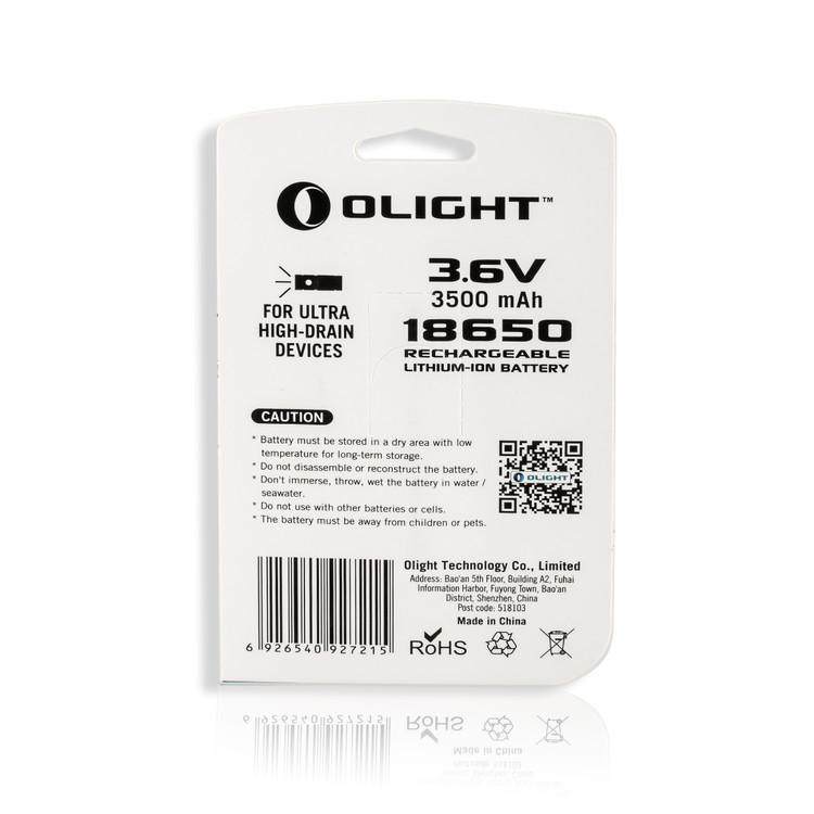 Olight 18650 HDC 3500 mAh Akku für X7/M2R - Blister