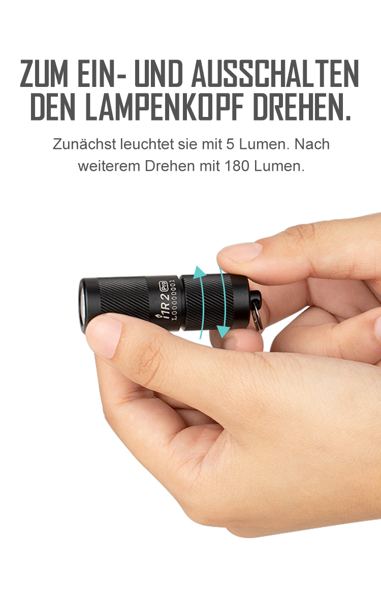 Acquista Lampada portachiavi ricaricabile Olight i1R 2 Pro con 180 lumen max. da