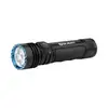 Schwarze Olight Seeker 4 Pro LED Taschenlampe in Schrägansicht mit strukturiertem Griff für Outdoor und Camping