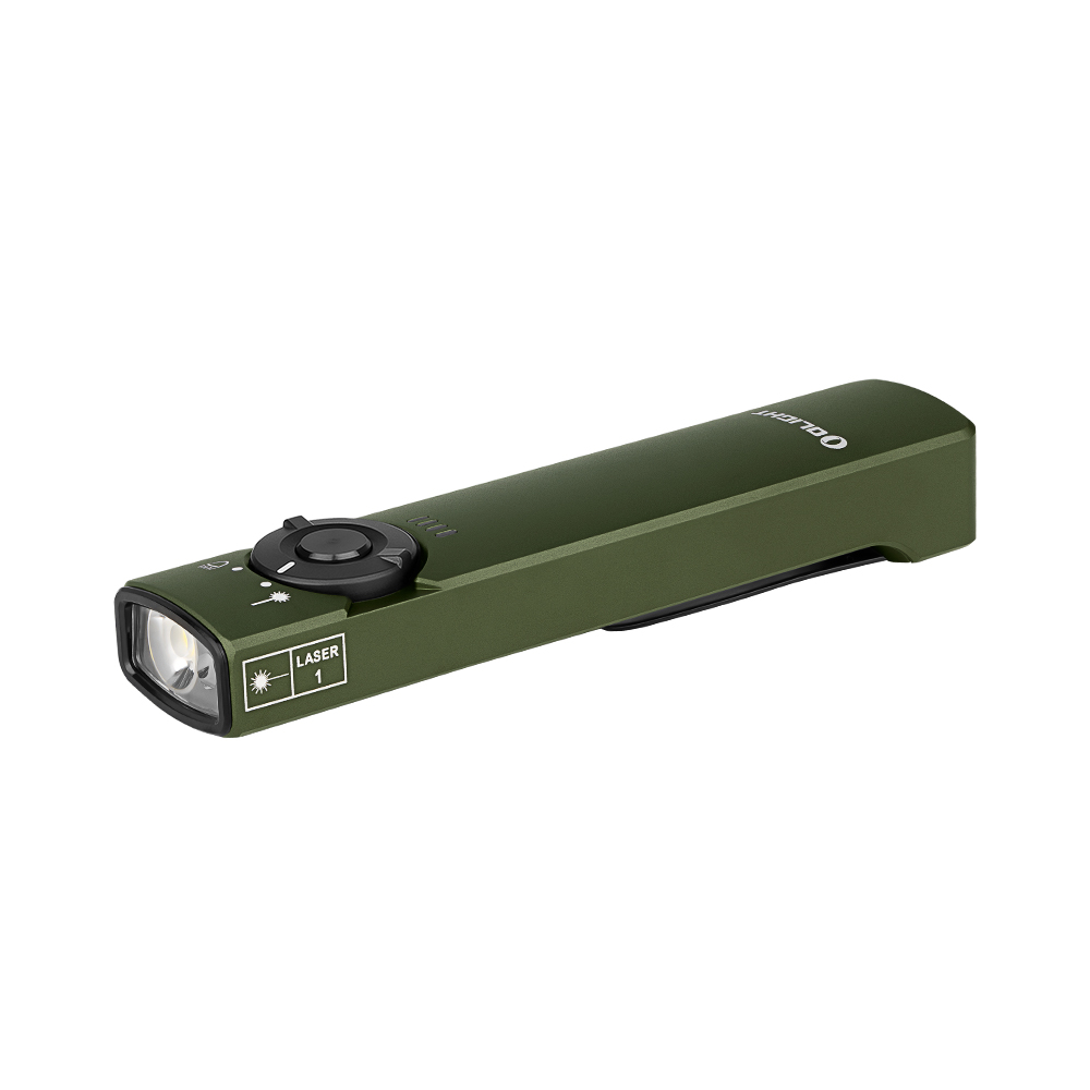 Olight Arkfeld EDC Taschenlampe mit dualer Lichtquelle weißes Licht und grüner Laser