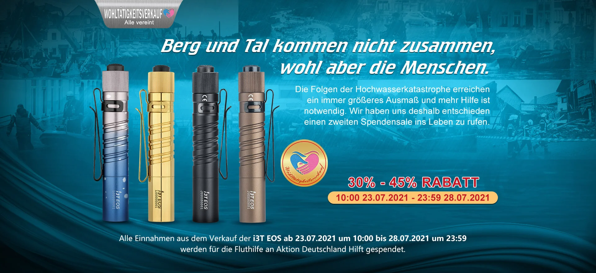 Für Hochwasser -- unser Spendensale in die zweite Runde