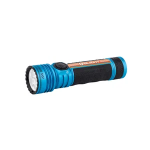Olight Seeker 4 Pro Taschenlampe in Blau mit strukturiertem Griff für den Außenbereich und Notfälle