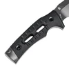 Ergonomischer schwarzer G-10 Messergriff mit rutschfester Struktur und Fangriemenöse für Outdoor-Messer