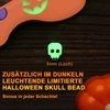 Im Dunkeln leuchtende Halloween Skull Bead Perle mit 5mm Loch als limitierte Beilage