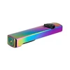 Olight Taschenlampe, irisierend, rechteckig, mit schwarzem Bedienknopf.