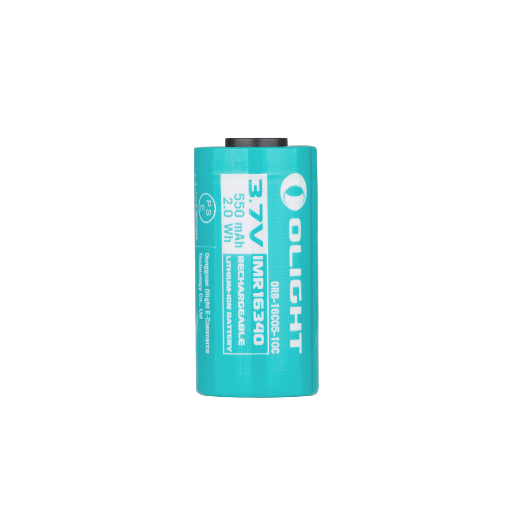 Olight 16340 550 mAh Akku IMR Spezialakku für S1R II/Perun mini/Baton 3