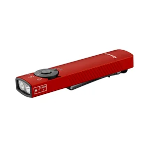 Rote Olight Arkfeld Taschenlampe mit Clip, weißem und UV-Licht, Laserpointer