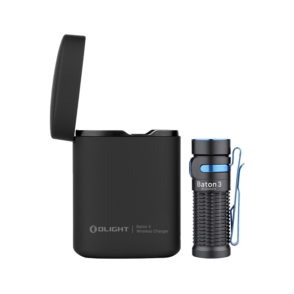 Olight Baton 3 Aufladbare Taschenlampe Kit mit Drahtlosem Ladecase