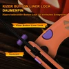 Kizer Taschenmesser mit Button Liner Lock und lila Daumenpin für einfaches Entsperren