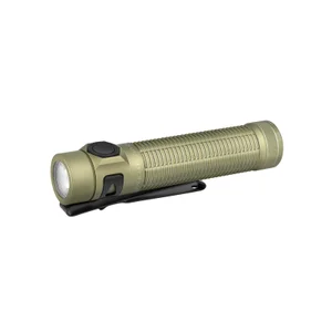 Olight Baton 3 Pro Max LED-Taschenlampe, Olivgrün, wiederaufladbar, mit Gürtelclip, Geschenke