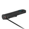 Olight schwarze ArkPro Arbeitslampe Seitenansicht mit Ladekabel, Laserfunktion und strukturiertem Gehäuse für den täglichen Gebrauch.