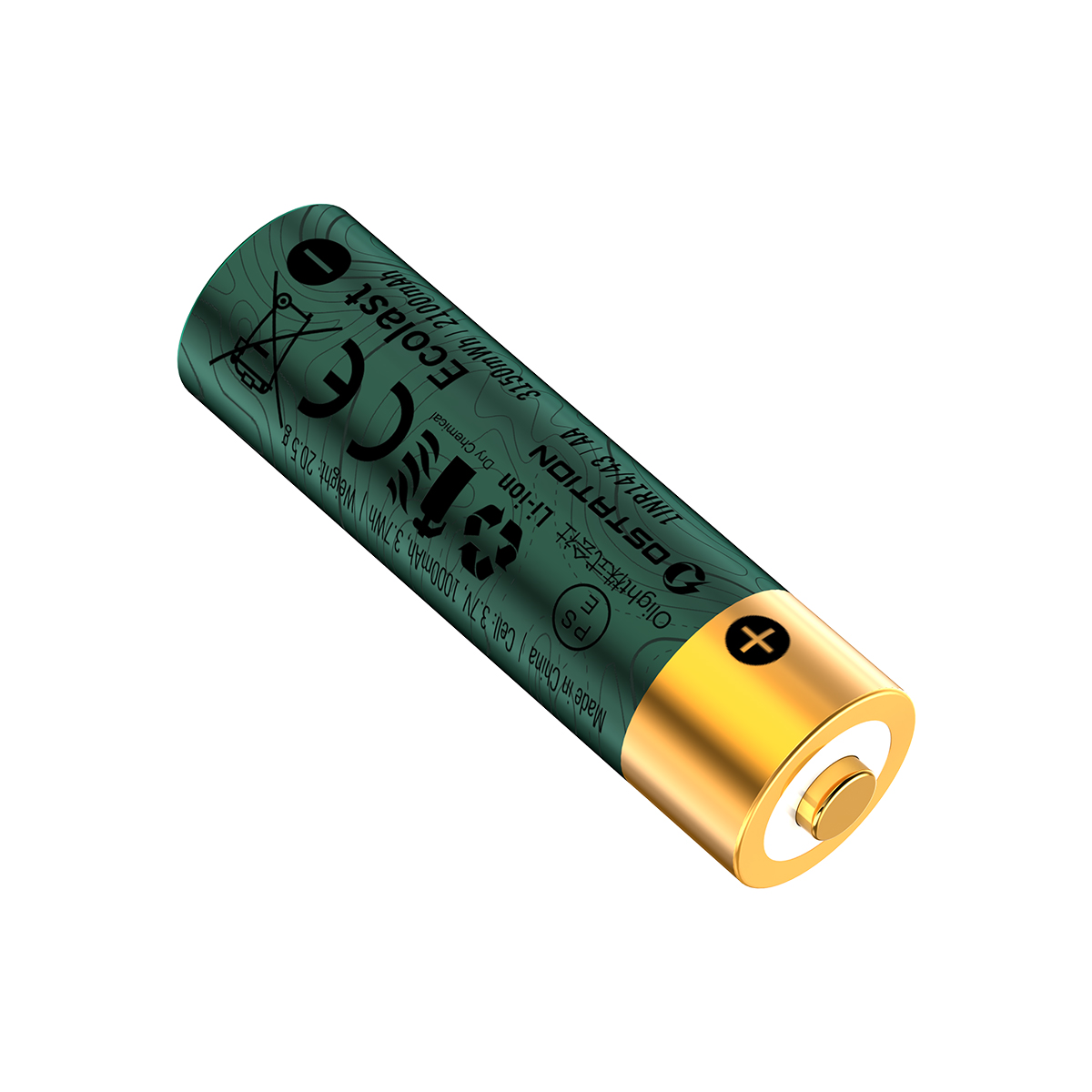 Ecolast 1,5 V AA Aufladbarer Lithium-Ionen-Akku